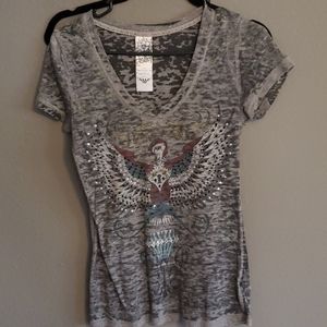 Crash and burn bird tshirt